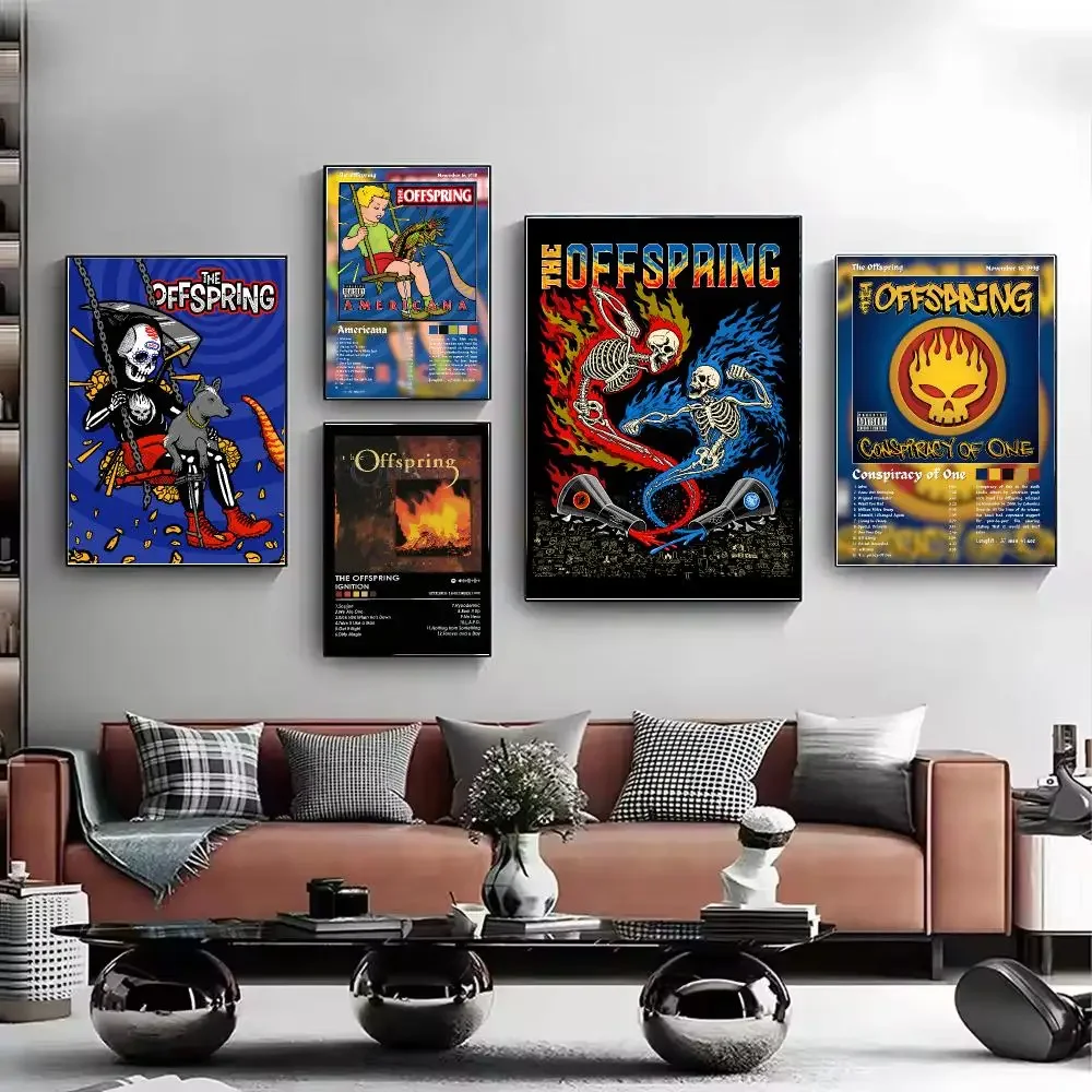 Band T-The Offspring Poster HD Decorative Wall Art Aesthetic Home Decor for Living Room Bedroom Café Office Modern Stylish Gift