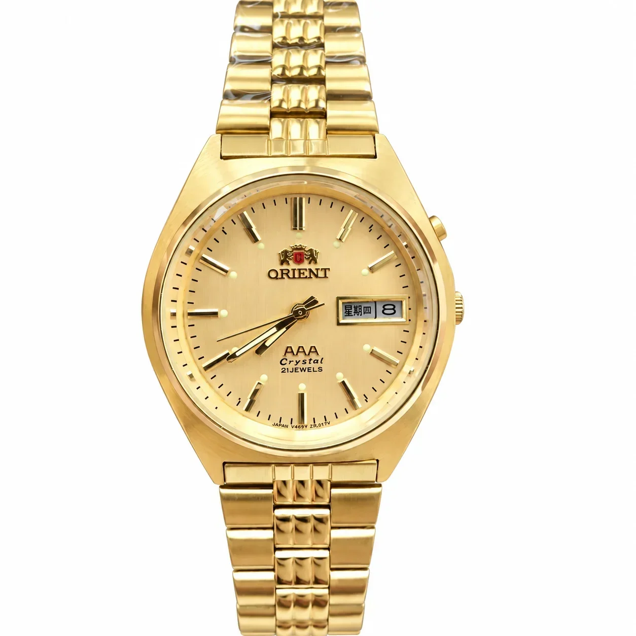 35mm Unisex Mechanical Watch with Japanese Movement, World Time, 904L Stainless Steel, Dual Calendar