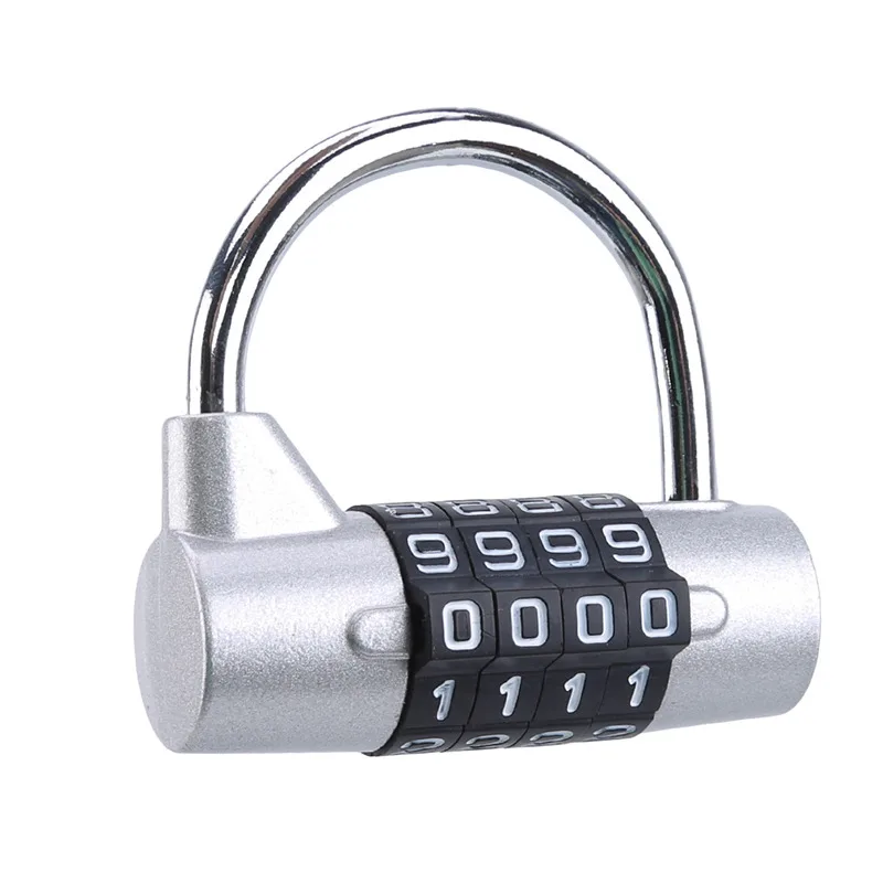 4 Dial Digit Password Lock combinazione valigia bagaglio codice in lega di zinco Password Lock lucchetto palestra lucchetto con codice casa lucchetto con chiave