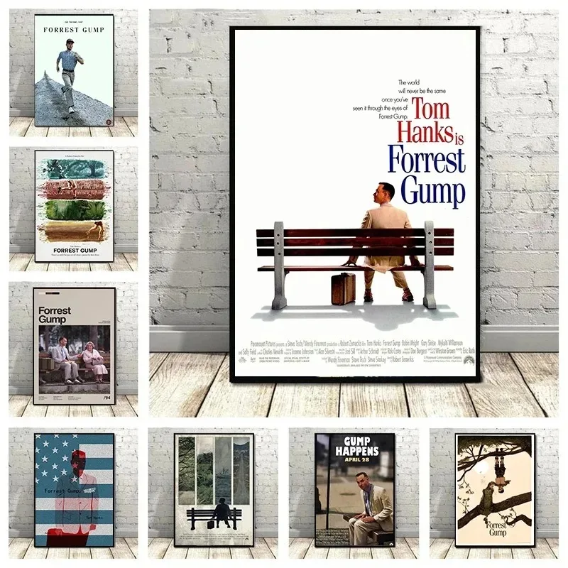 Classic Movie Forrest Gump Film Poster Canvas Painting Tom Hanks Robin Wright Prints Wall Art Pictures Home Decor