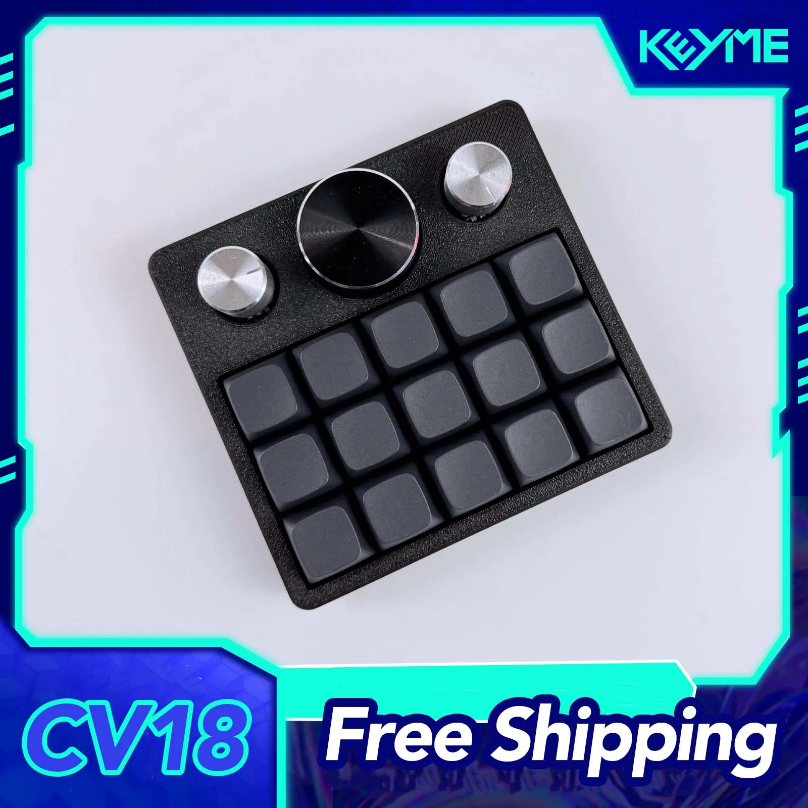 CV18 Wired Numberpad Hot Swap RGB Support QMK/VIAL With Knobs Customize 3D Printing Wired Mini Keyboard PC Gamer Accessories