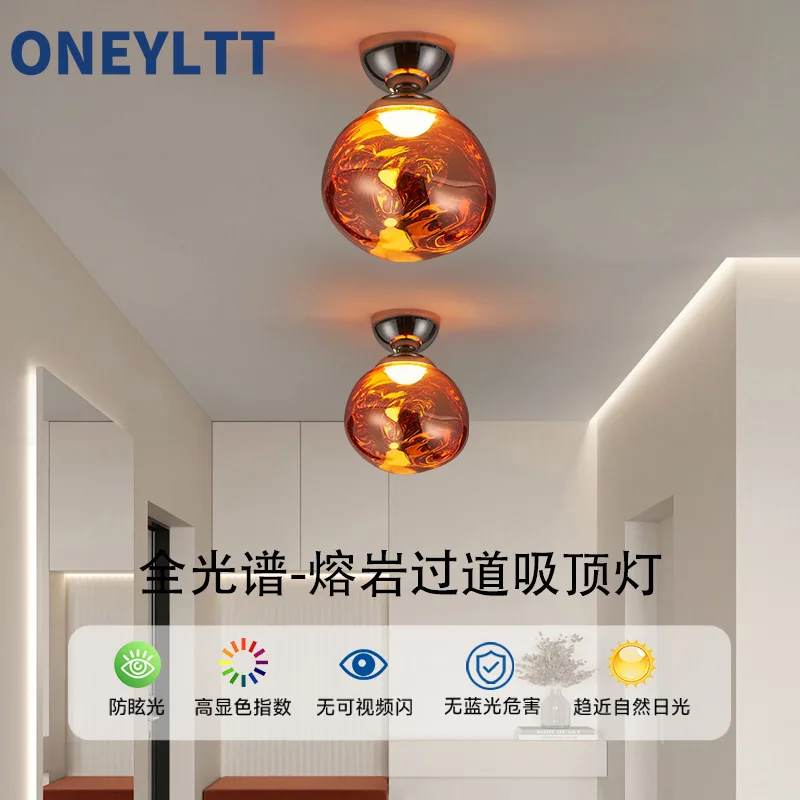 

Postmodern Lava Corridor Ceiling Light Living Room TV Background Wall Light Decorative Creative Corridor Light Fixtures