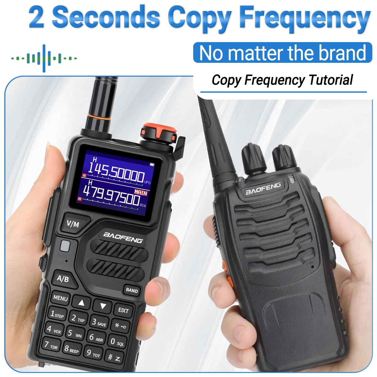 Baofeng UV-K5 Pro Air Band Walkie Talkie 12W Wireless Copy Frequency Type-C Charger AM FM Long Range Portable Ham Two Way Radio