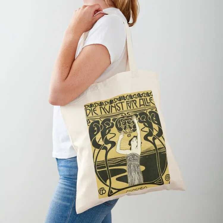 Art Nouveau Vintage Poster by Koloman Moser Tote Bag tote bag woman large tote bag Canvas for women female
