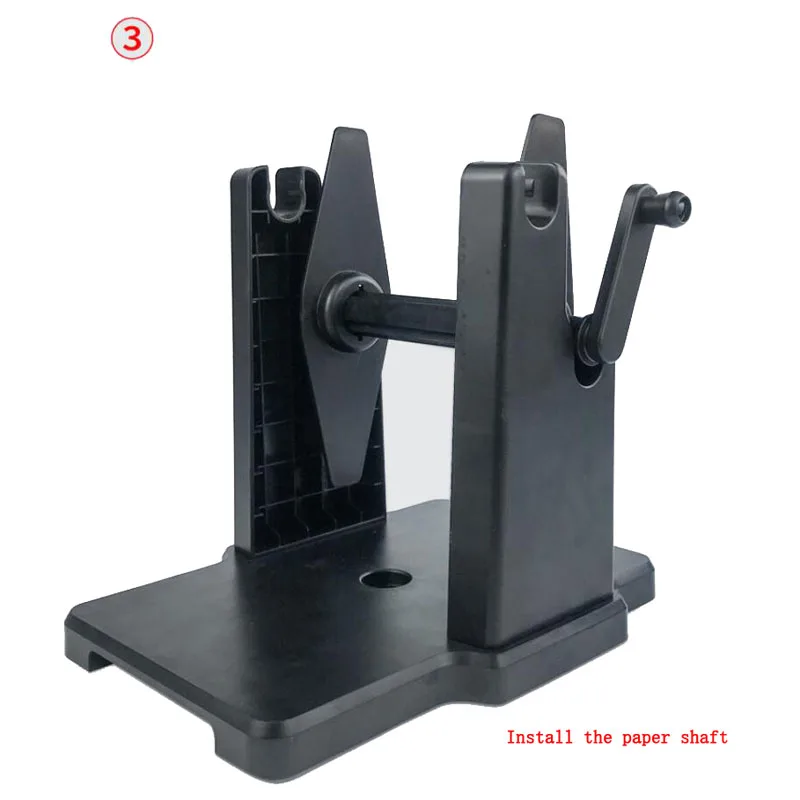 Large Roll Label Holder Manual Winding Bracket Universal Manual Crank Label Rewinder Printer External Barcode Paper Holder