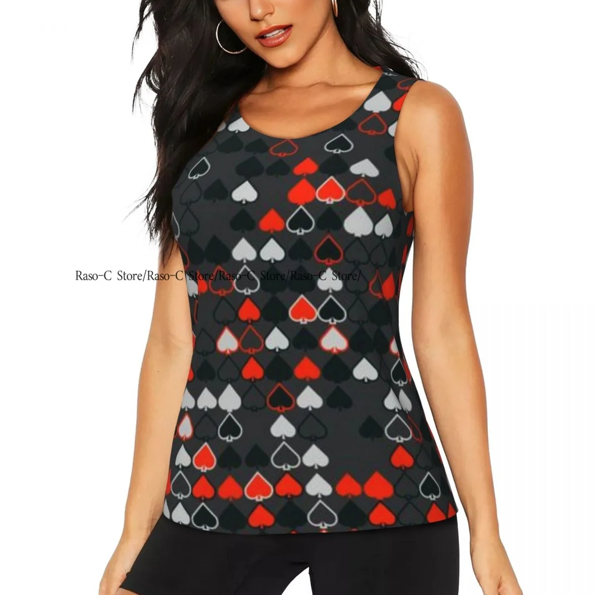 Women's Workout Tank Tops Quick Dry Sleeveless Athletic Shirts Geometric Pattern Gym Yoga Tops