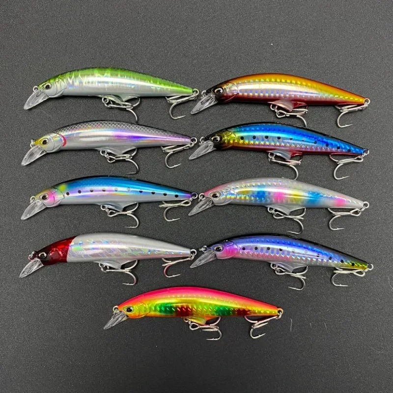 

120mm 45g Minnow Fishing Tackle Swimbait Sink Lures Whopper Plopper Ascesorios Pesca Fishing Lure Set Jerkbait Ocean Crankbait