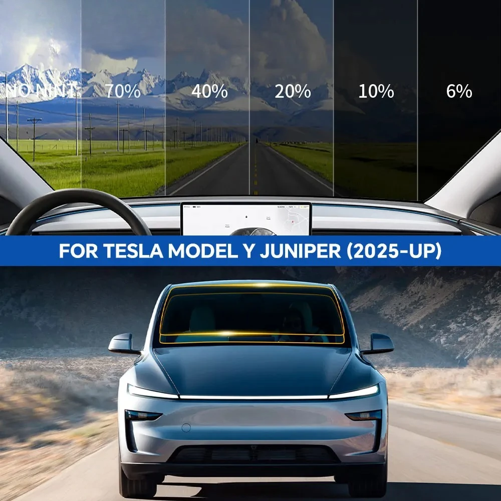 

Car Front Rear Side Window Privacy UV Protection Tint Solar Film Heat Rejection For Tesla Model Y Juniper Model y 2025 2026