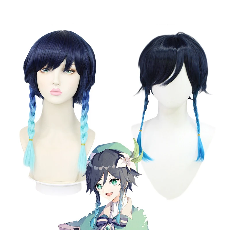 

Anime Character Cosplay Wigs Game Gradient Simulate Hair Braid Wig for Adult Comic-Con Props Headwear Cos Costume Accessories