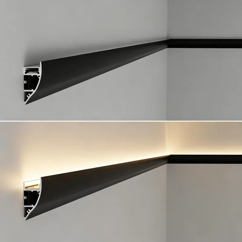 Ceiling LED Up Down Glow Aluminum Profile Linear Lamp Wall Washer Channel Suspension Waistline Ambient Strip Light for Bedroom