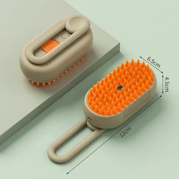 Pet Steam Brush Cat Dog Cleaning Steamy Spray Massage Beauty Comb 3 In 1 Hair Removal Grooming Supplies Pets Accessories 6