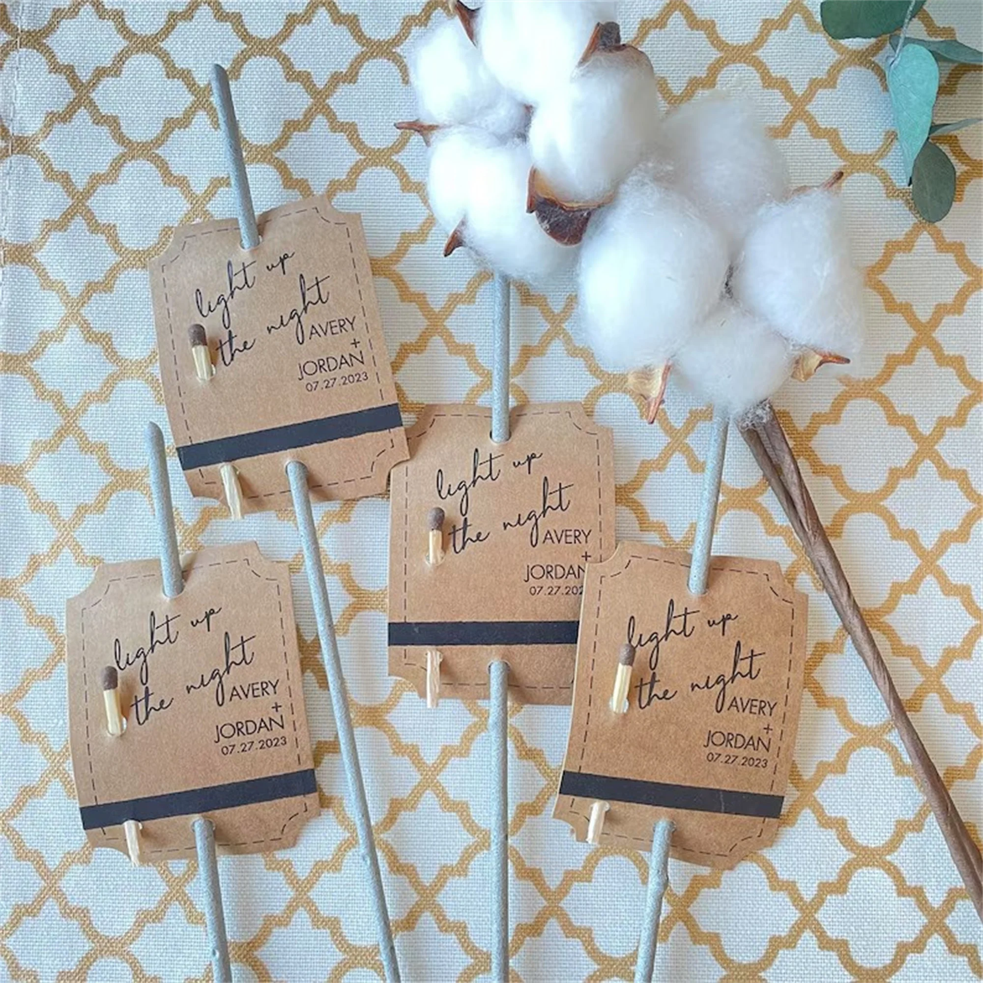 60pcs Personalized Sparkler Tag for wedding, party, engagement and anniversary - Fast Process and Fast Shipping