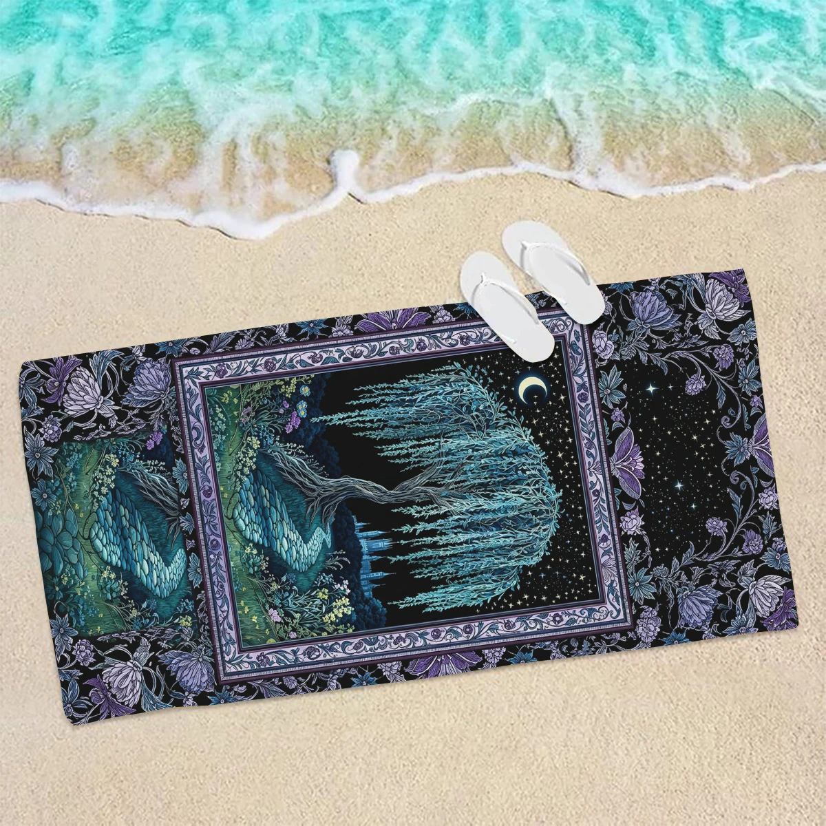 Versatile Polyester Beach Towel - Ideal for Swimming, Fitness, Camping, Yoga, Travel and Beach Activities