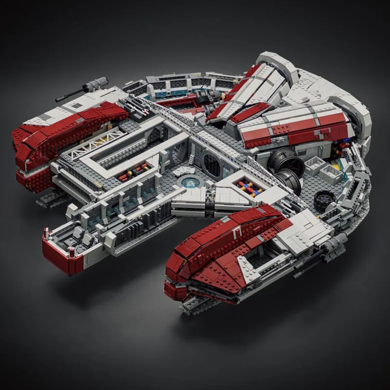 New MOC Building Blocks Exquisite Planet Movie Model Interstellar Cargo Spaceship Technology Modular Festival Toy DIY Assembly