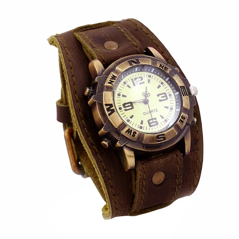 Quartz Watch Accurate Faux Leather Band Faux Leather Strap Accurate Quartz Wristwatch Wristwatch for Work