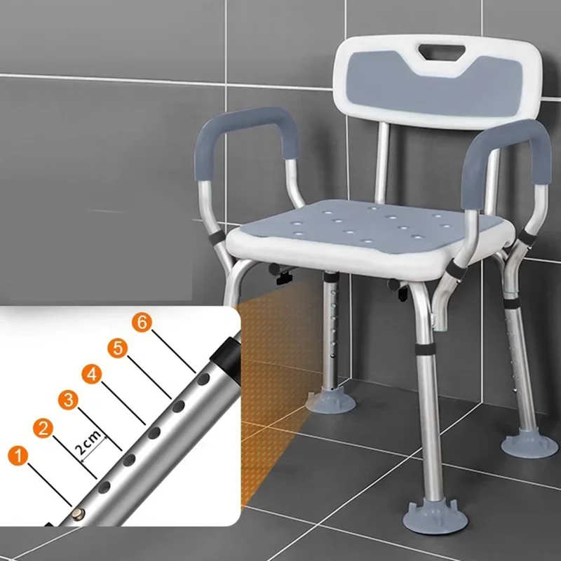 Shower Chair Adult Bath Home Furniture Bathroom Use Scaffolding Stool Older Toilet Folding Portable Dusjstol Commode Toilet