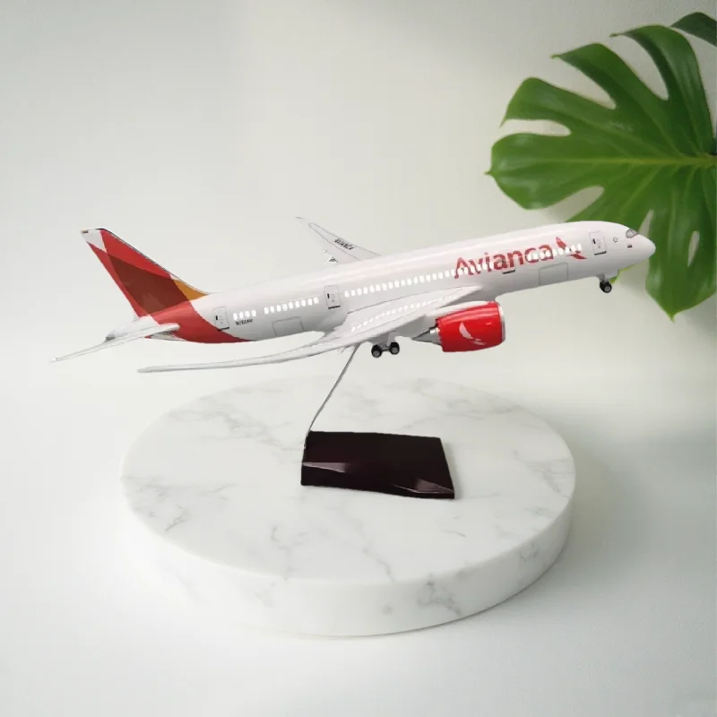 43cm Diecast Resin Plane Model B787 Columbia Airways Simulation 1/130 Scale Aircraft With Stable Base For Souvenir Hobby Display
