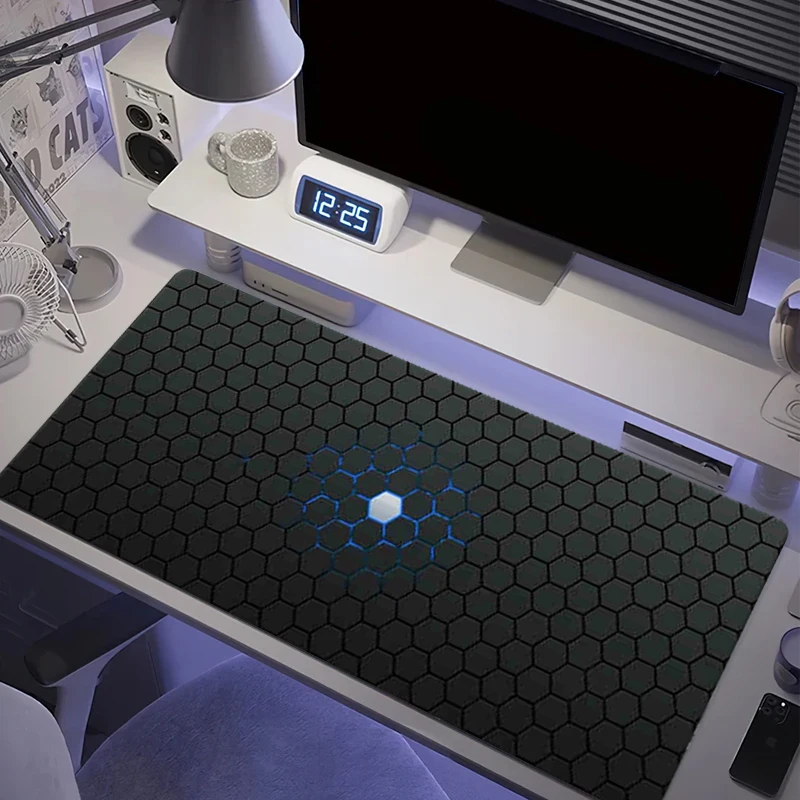 Hexagon Large Gaming Mouse Pad Rectangular XXL 900x400 Non-Slip Washable Rubber HD Keyboard Office Desk Mat Computer Accessories