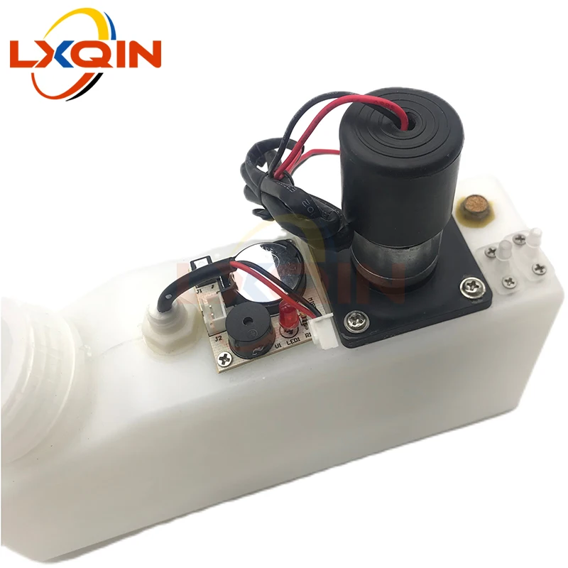 LXQIN 500ml ink cartridge with stirrer motor liquid sensor with alarm for DTF UV printer ink sub tank with muffling