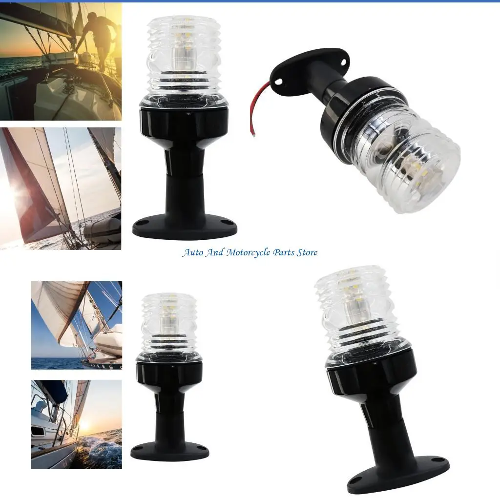 

P9FD 360 Degree LED Marine Light White Lamp Light 54x128mm Plastic Navigation Lamp Suitable For Boats And Outdoor Activities