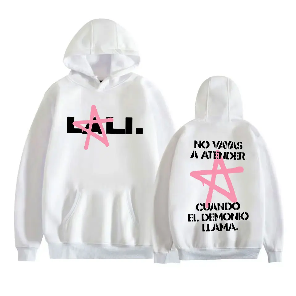 Singer Lali Esposito Tour 2025 Sudadera con capucha con estampado de letras para hombres y mujeres, ropa estética de manga larga, sudaderas con capucha de gran tamaño a la moda