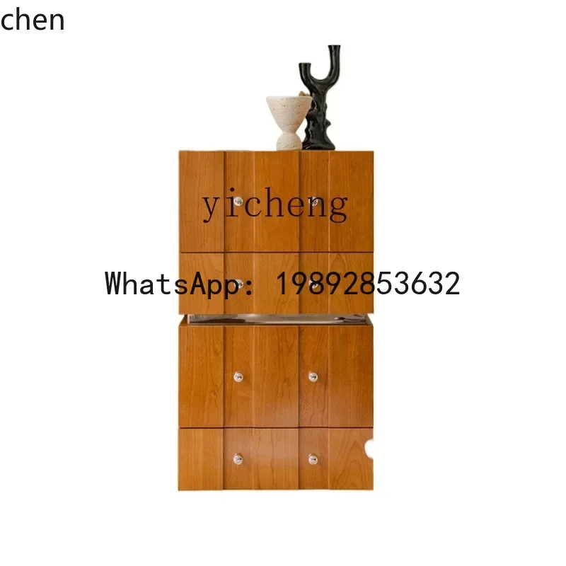 BB  module combination cabinet cherry wood dining side chest cabinet storage TV cabinet medieval