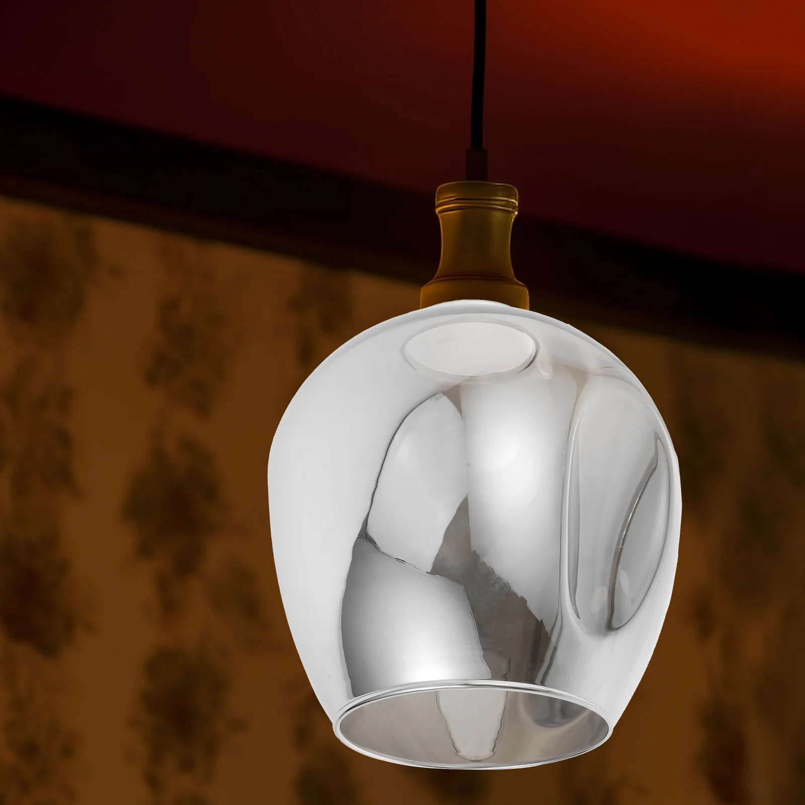 

Glass Lampshade Black Pendant Light Globe Mini Cover for Bulb Material Decorative