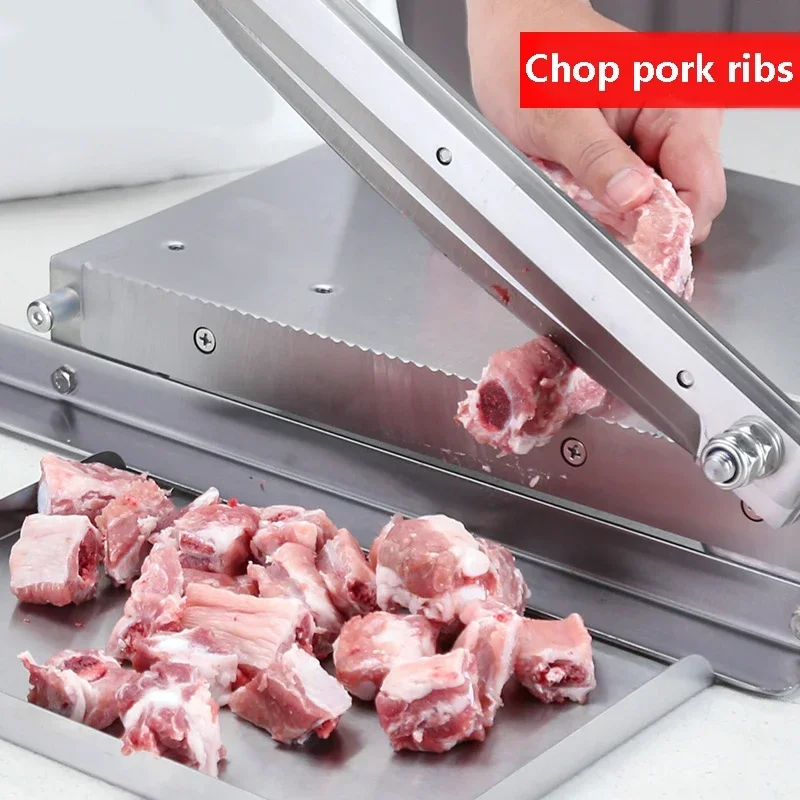 Bone Cutting Machine Household Commercial Meat Slicer Stainless Steel Bone Cutter Chicken Duck Fish Ribs Lamb Chops Guillotine
