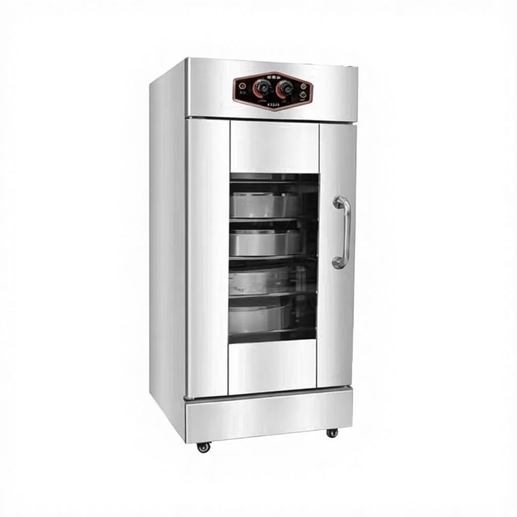 Electric Dough Proofer Machine Stainless Steel Single Door 6 Trays Adjustable Thermostat Steamer Basket Water Heating