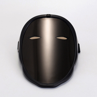 LED Light PVC Face Mask App-Controlled Programmable Glowing Mask for Halloween Festival Costume Masquerade Parties Cosplay