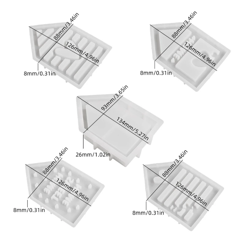 قالب صياغة السيليكون قالب صب عيد الميلاد قالب زخرفة فريد على شكل منزل