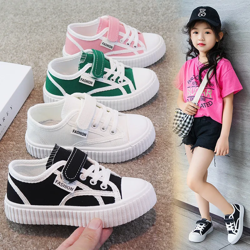 Zapatillas Niño Girls Shoes Girls Canvas Shoes 2024 Spring New Childrens Shoe Casual Soft Sole Girl Board Shoe Boy Cloth Shoe