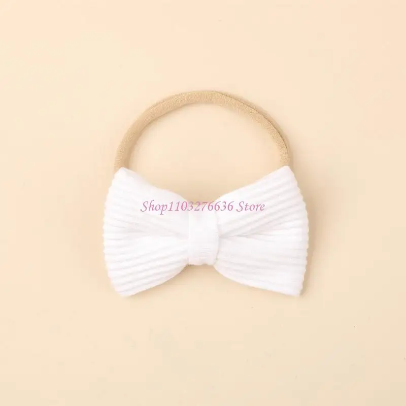 

R6FD 2PCS Bowknot Hair Bands мягкие головные уборы для девочек -головных повязки для новорожденных новорожденных.