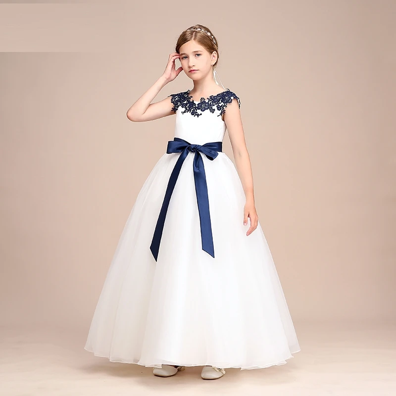 Model Runway Princess Skirt Pompous Piano Performance Birthday Female Flower Girl Dress 2023 New