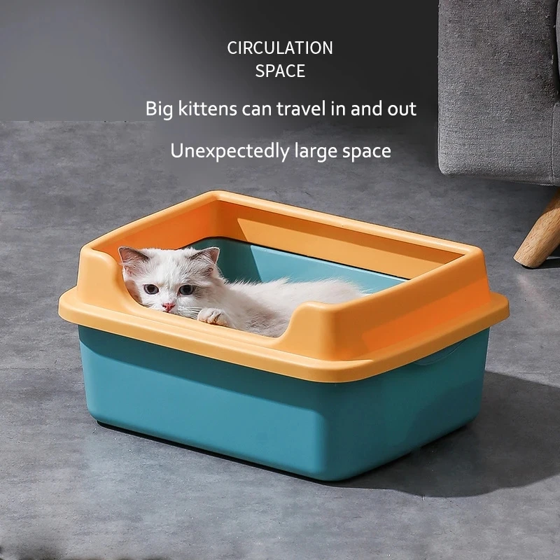 Cat Litter Tray Toilet, Bedpan with Scoop, Dog, Teddy, Rabbit Puppy Anti Splash Toilette, Indoor Home Plastic Sandbox, Pet Sup