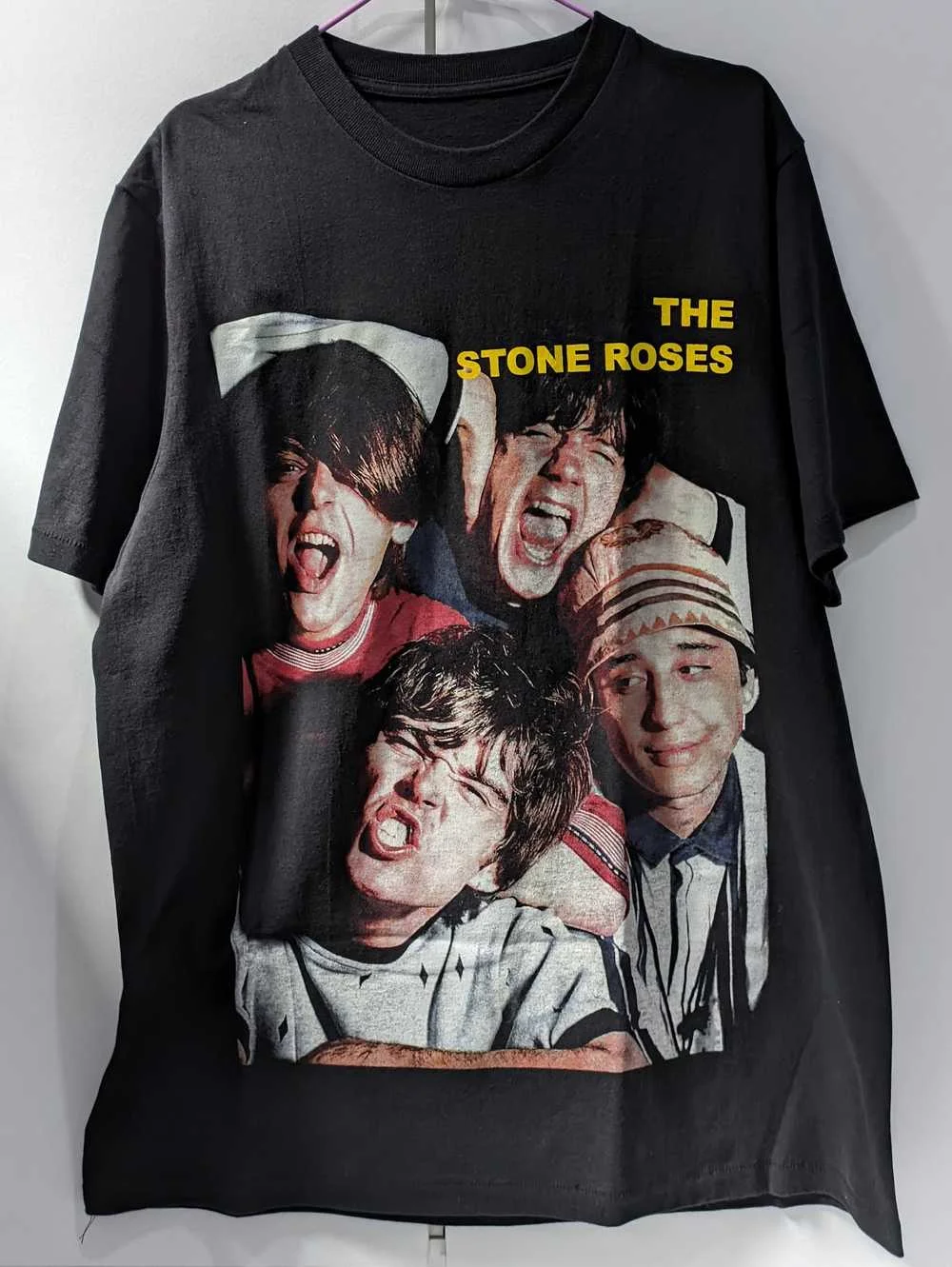 The Stone Roses Band Members Black T-Shirt Cotton All Size