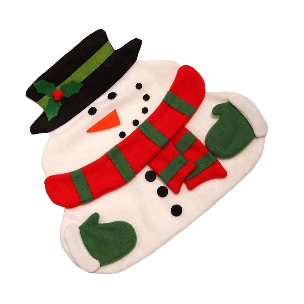 

Christmas Snowman Cloth Fabric Table Mat Exquisite Design Use Dining Table Protection Stain Resistant Home Decor