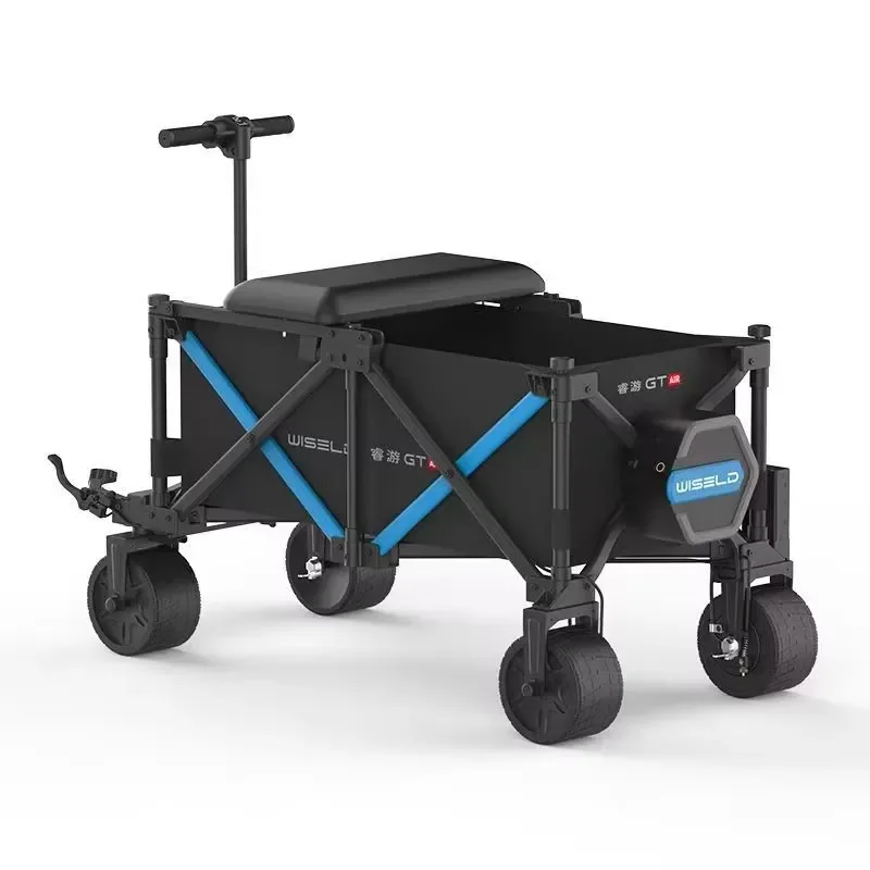 Professional Off-road Electric Camping Vehicle for Beach/outdoor Use, 551 Pound Load Folding Electric Cart with Reverse