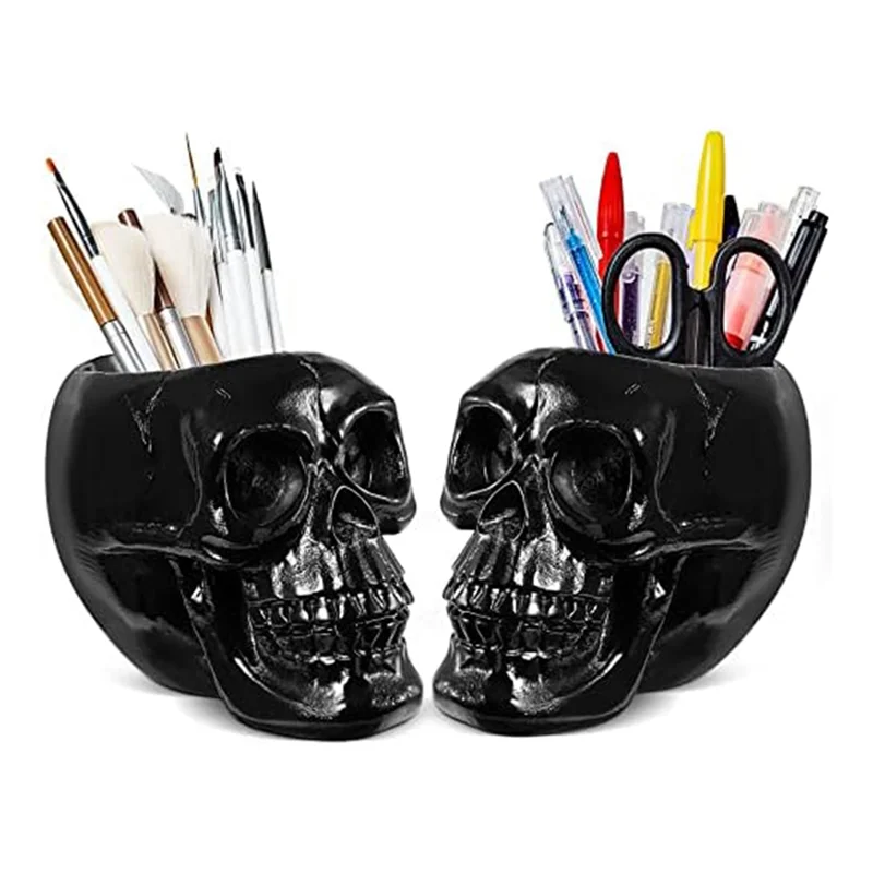 

Держатель для кистей для макияжа Best-Skeleton Держатель для ручек-скелетонов Держатель для кистей Коробка для хранения макияжа Туалетный столик на Хэллоуин Прочный стол, 2