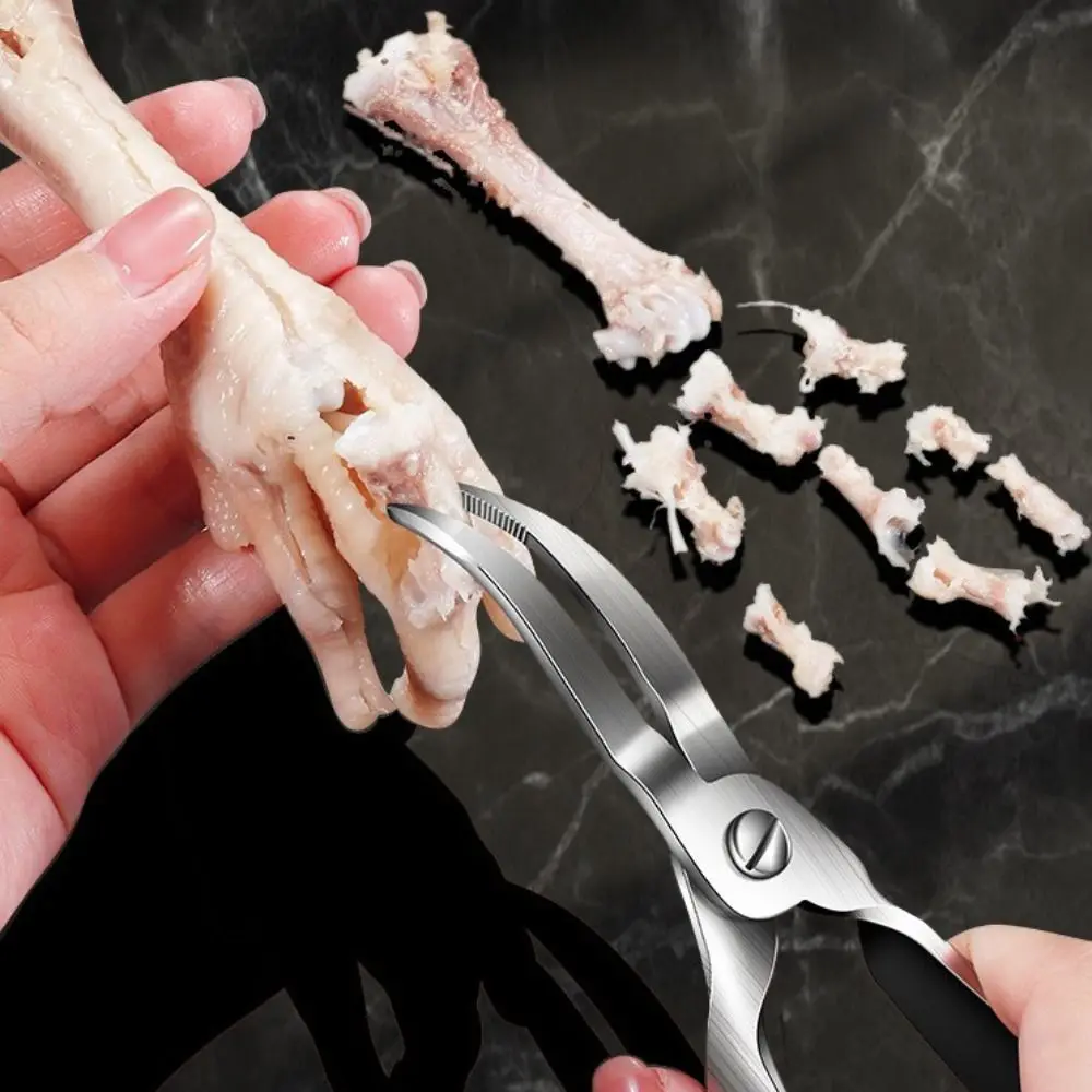 

304 Stainless Steel Chicken Claw Deboning Forcep Professional Curved Tip Chicken Feet Boneless Pliers Handheld Effortless