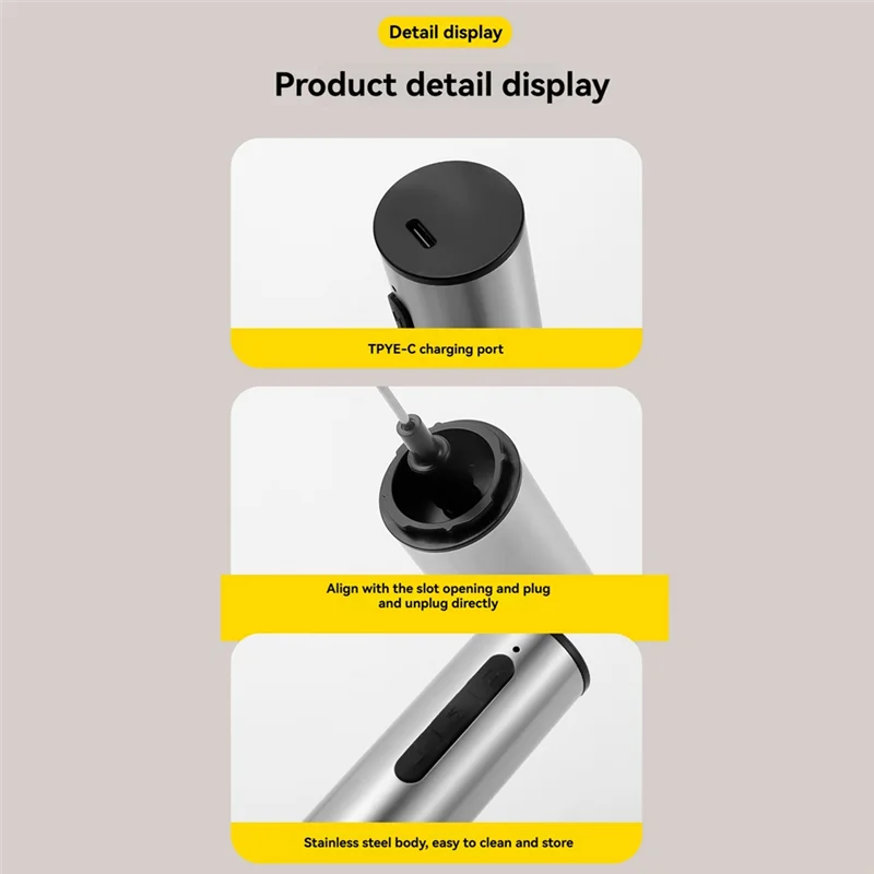 

B98A-перезаряжаемый ручной вспениватель молока, электрический пеногенератор для латте и капучино
