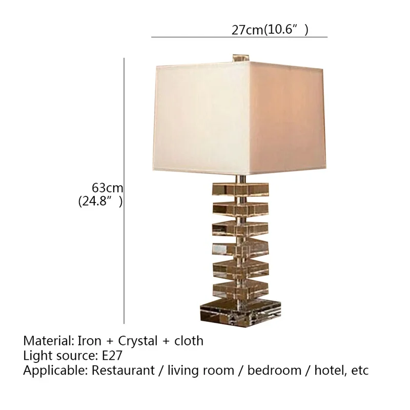 TINNY-Lámpara de mesa de cristal creativa, luz de escritorio LED contemporánea para la decoración de la habitación de la cama del hogar