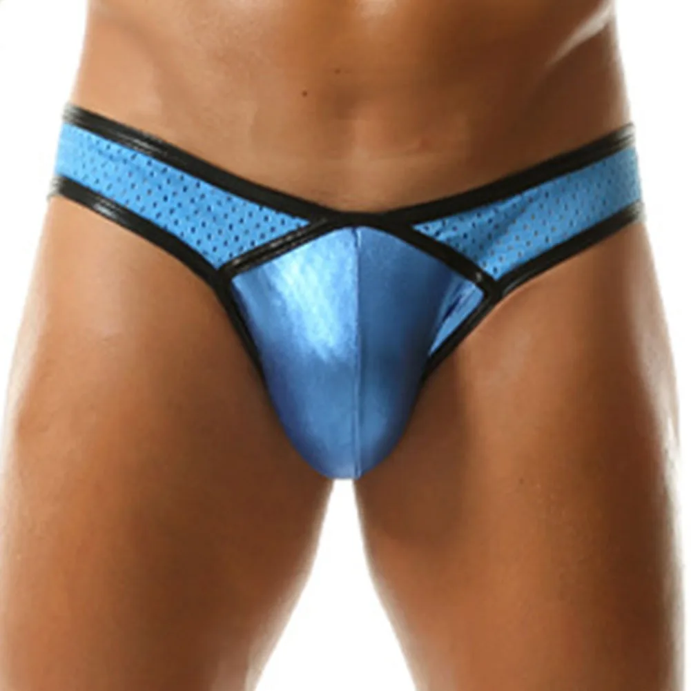 

1pc Men Sports Sexy Low Waist Briefs U Pouch Breathable Underpants Mesh Underwear Comfortable Penise Bag S-XL Large Size
