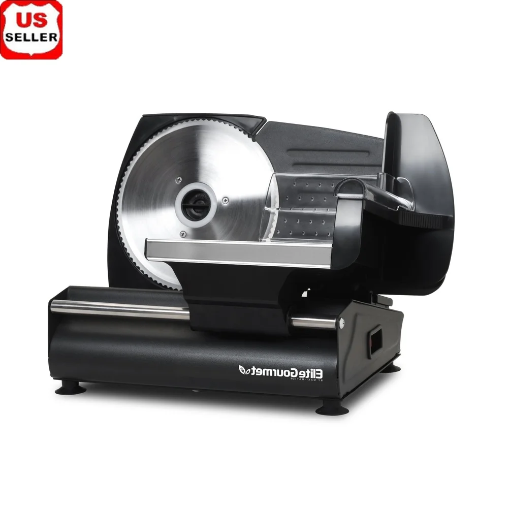 

Ultimate Precision Electric Meat Slicer Removable Stainless Steel Blade Adjustable Thickness For Deli Cold Cuts Hard Cheese