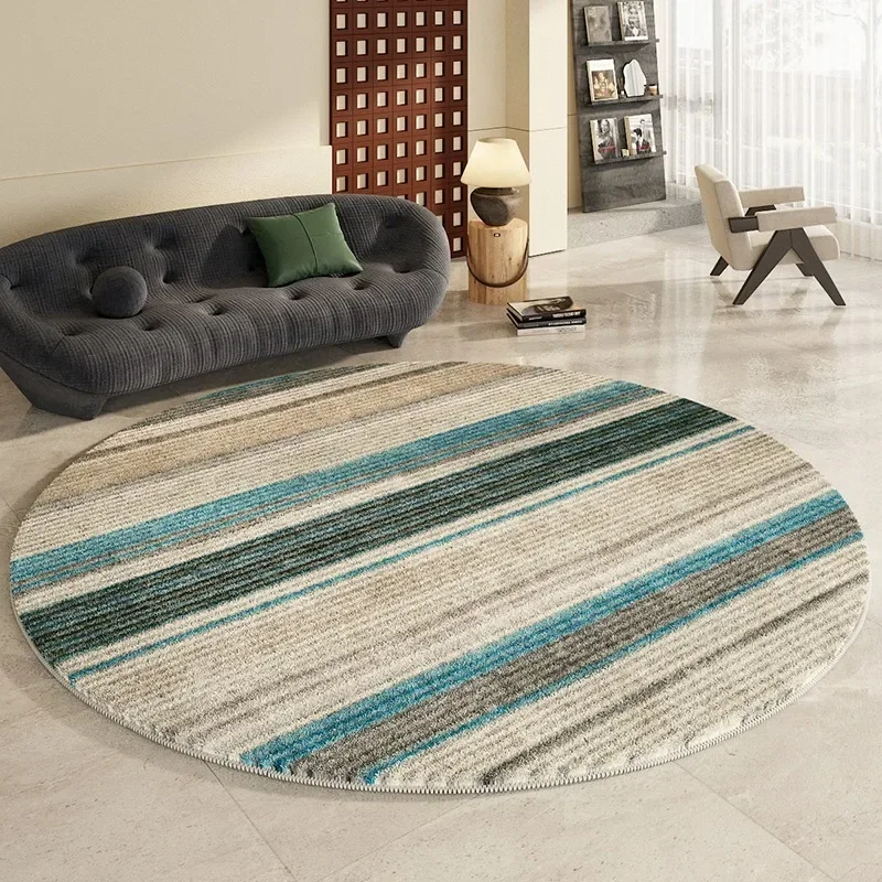 American Retro Light Luxury Round Carpet Living Room Bedroom Bedside Mat Sofa Coffee Table Comfortable Soft Thick Floor Rug IG