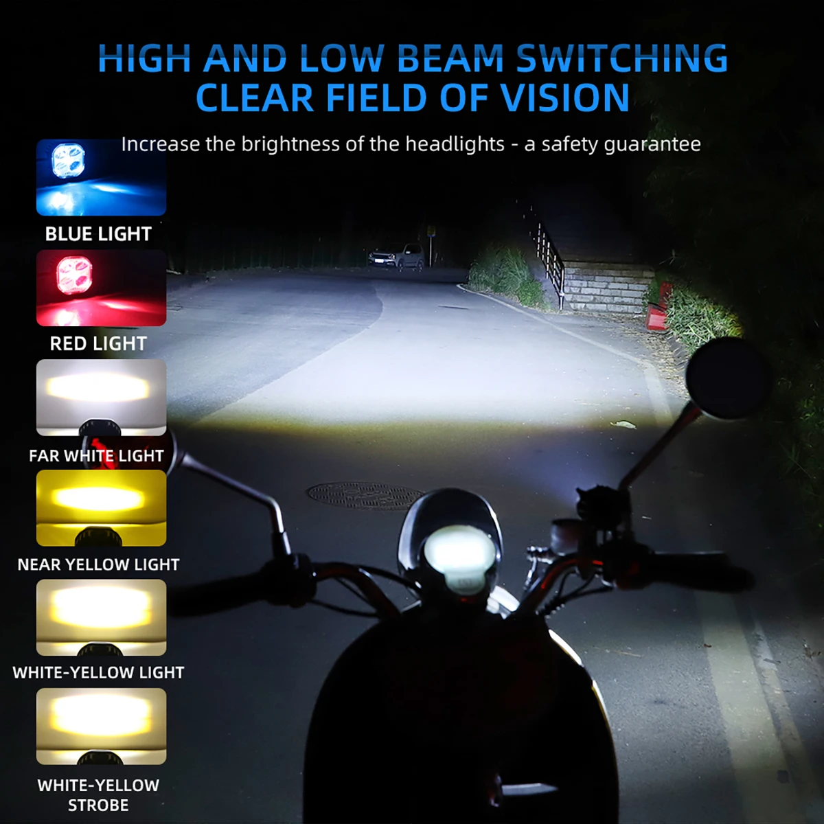 

2pcs drl Driving lights Motorcycle Led Headlamps Laser lens spotlight Flasher moto Fog lamp Car work lights High low beam lights