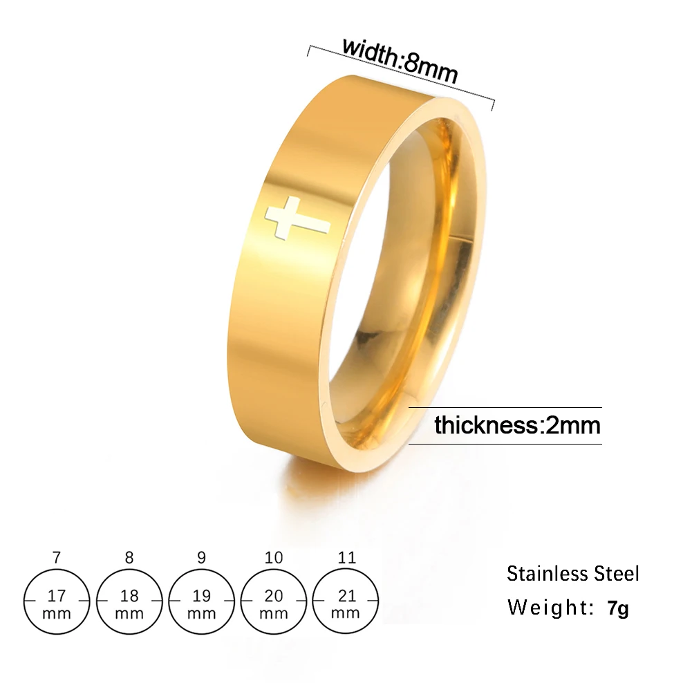 COOLTIME Gothic Kreuz Paar Ringe Edelstahl Silber Farbe Jesus Kreuz Fingerring für Männer Frauen Punk Schmuck Hochzeits geschenk