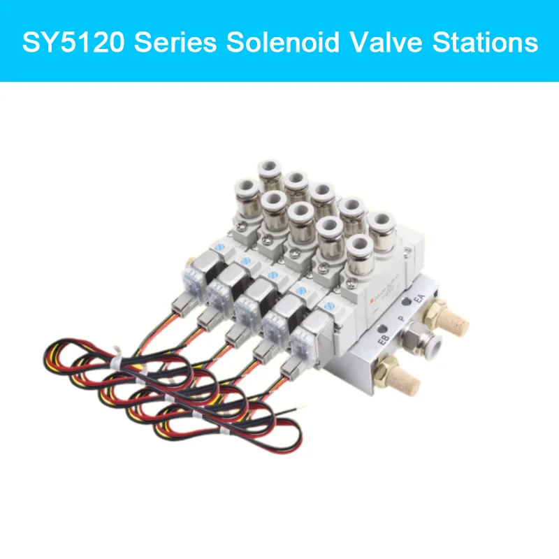 

SMC type SY5120 Series Solenoid Valve Manifold Multi-way Combination Manifold SY3120-5LZD-01 SY4120-5LZD-01 SY5120-5LZD-01