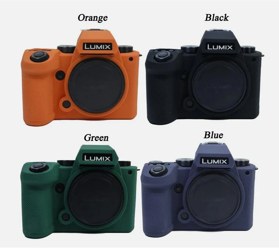 

Soft Silicon Armor Skin Case Body Cover Protector for Panasonic Lumix S5 II S5II S5M2 Mirrorless Camera Protective Video Bag