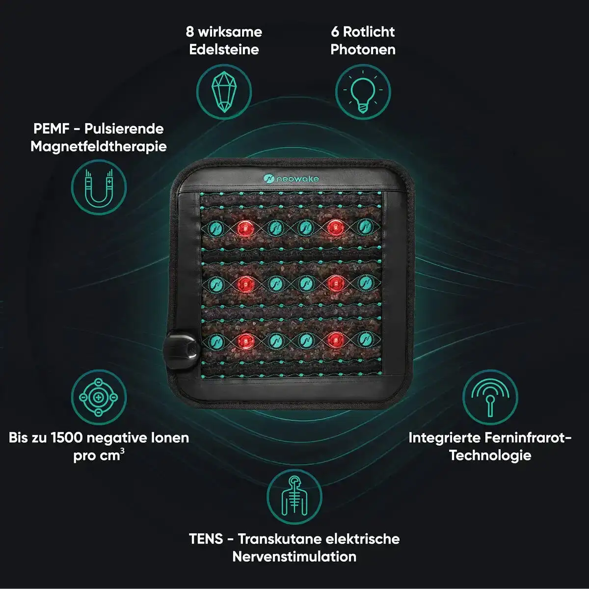 PEMF Infrared Therapy Mat Mini Massage Cushion for Improved Sleep Quality Reduced Inflammation and Enhanced Muscle Function